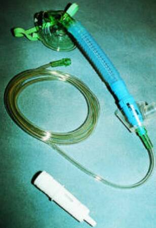 Picture of Air Entrainment Mask AirLife® Elongated Style Adult One Size Fits Most Adjustable Head Strap / Nose Clip001255