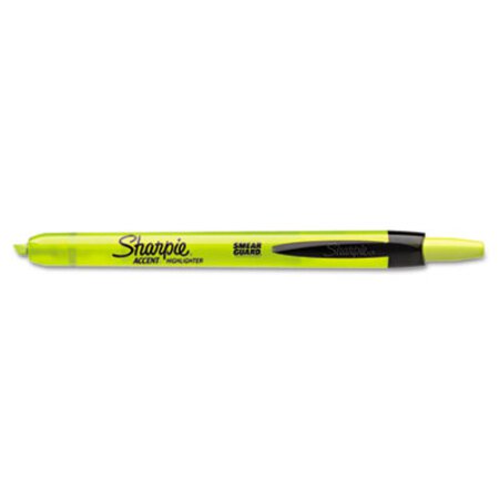 Picture of Retractable Highlighters, Fluorescent Yellow Ink, Chisel Tip, Yellow/Black Barrel, DozenSAN-28025