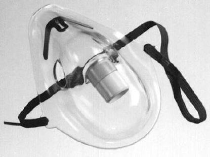 Picture of Aerosol Mask B&F Medical Elongated Style Adult One Size Fits Most Adjustable Head Strap / Nose Clip64083