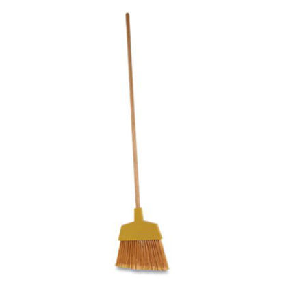 Picture of Angler Broom, Plastic Bristles, 53" Wood Handle, YellowBWK-932AEA