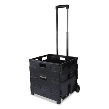 Picture of Collapsible Mobile Storage Crate, 18 1/4 x 15 x 18 1/4 to 39 3/8, BlackUNV-14110