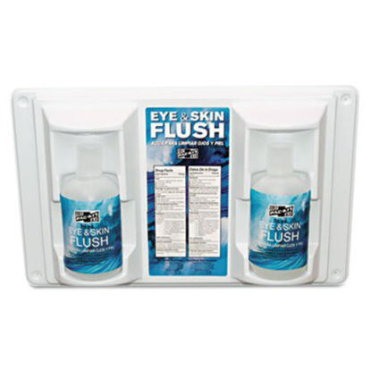 Picture of Twin Bottle Eye Flush Station w/Two 16oz Bottles, 3.75"D x 13.5"H x 16.5"WPKT-24102