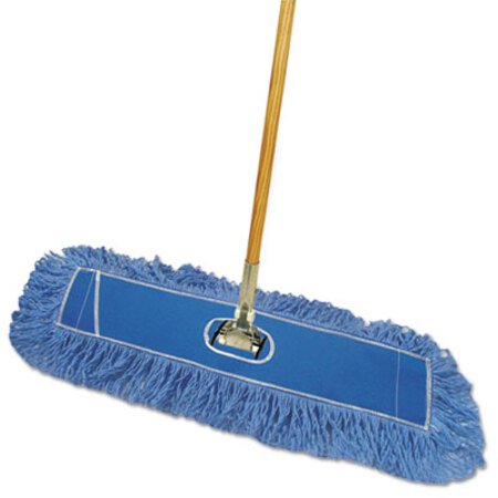 Picture of Dry Mopping Kit, 24 x 5 Blue Synthetic Head, 60" Natural Wood/Metal HandleBWK-HL245BSPC