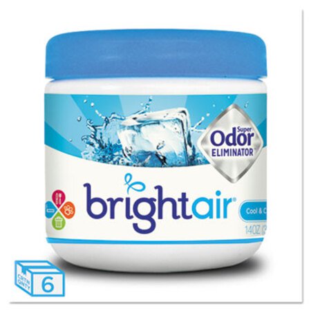 Picture of Super Odor Eliminator, Cool and Clean, Blue, 14 oz Jar, 6/CartonBRI-900090CT