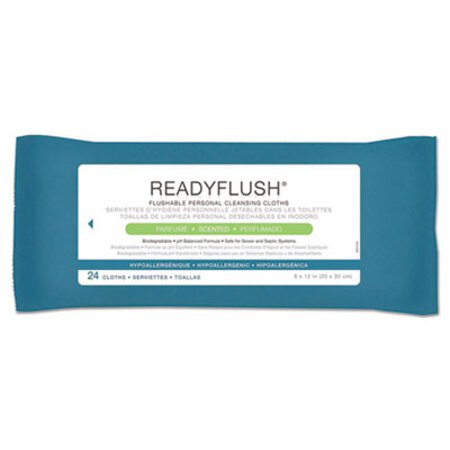 Picture of ReadyFlush Biodegradable Flushable Wipes, 8 x 12, 24/PackMII-MSC263810