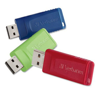 Picture of Store 'n' Go USB Flash Drive, 32 GB, Assorted Colors, 3/PackVER-99811