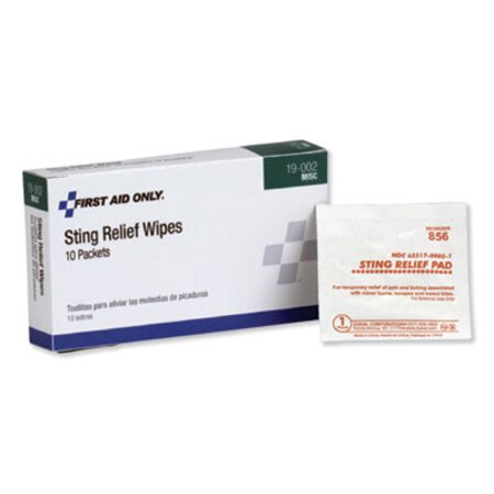 Picture of First Aid Sting Relief Pads, 10/BoxFAO-19002