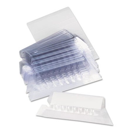 Picture of Hanging File Folder Plastic Index Tabs, 1/5-Cut Tabs, Clear, 2.25" Wide, 25/PackUNV-42215