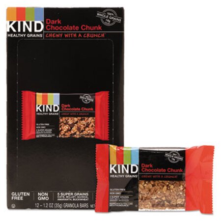 Picture of Healthy Grains Bar, Dark Chocolate Chunk, 1.2 oz, 12/BoxKND-18082