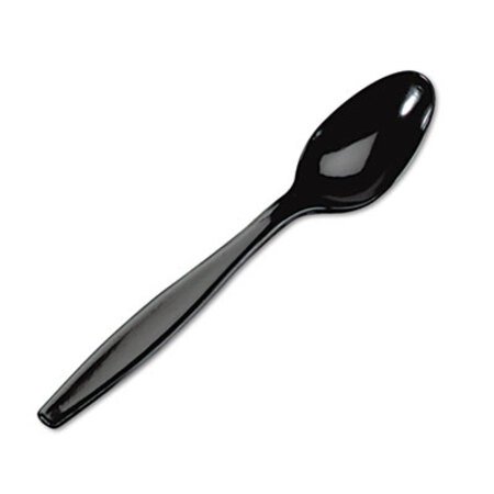 Picture of Plastic Cutlery, Heavyweight Teaspoons, Black, 1,000/CartonDXE-TH517