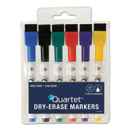 Picture of Low-Odor ReWritables Dry Erase Mini-Marker Set, Fine Bullet Tip, Assorted Classic Colors, 6/SetQRT-51659312
