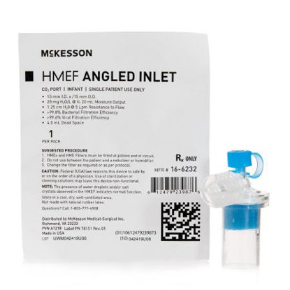 Picture of Heat and Moisture Exchanger with Filter McKesson 28 mg H2O/L @ VT 20 mL 1.25 cm H20 @ 5 LPM16-6232