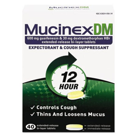 Picture of DM Expectorant and Cough Suppressant, 40 Tablets/BoxRAC-05640