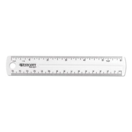 Picture of Transparent Shatter-Resistant Plastic Ruler, Clear, 6"ACM-45016