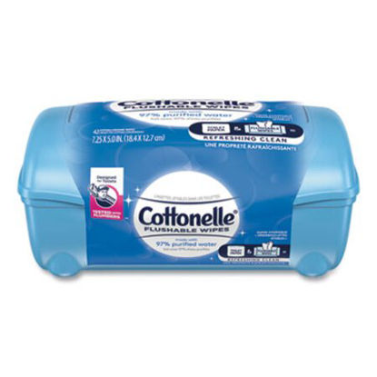 Picture of Fresh Care Flushable Cleansing Cloths, White, 3.75 x 5.5, 42/PackKCC-36734