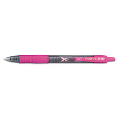 Picture of G2 Premium Breast Cancer Awareness Gel Pen, Retractable, Fine 0.7 mm, Black Ink, Translucent Pink Barrel, DozenPIL-31332