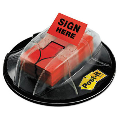 Picture of High Volume Flag Dispenser, "Sign Here", Red, 200 Flags/DispenserMMM-680HVSHR