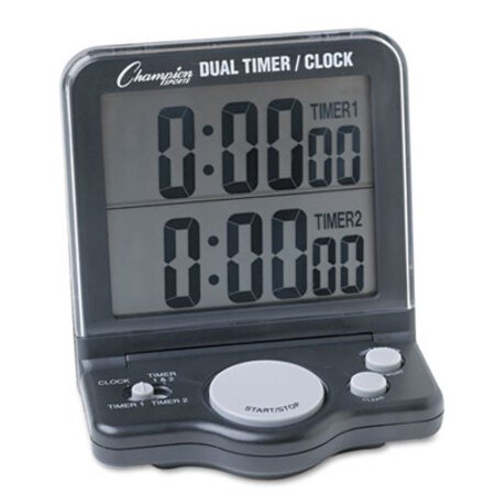 Picture of Dual Timer/Clock w/Jumbo Display, LCD, 3 1/2 x 1 x 4 1/2CSI-DC100