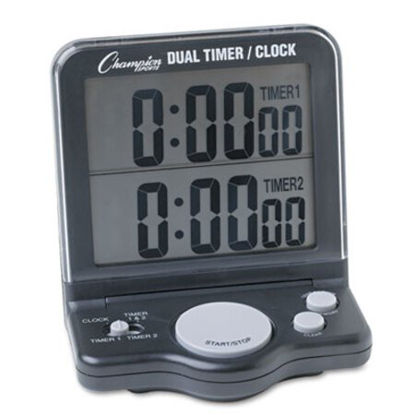 Picture of Dual Timer/Clock w/Jumbo Display, LCD, 3 1/2 x 1 x 4 1/2CSI-DC100
