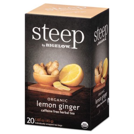 Picture of steep Tea, Lemon Ginger, 1.6 oz Tea Bag, 20/BoxBTC-17704