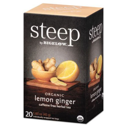 Picture of steep Tea, Lemon Ginger, 1.6 oz Tea Bag, 20/BoxBTC-17704