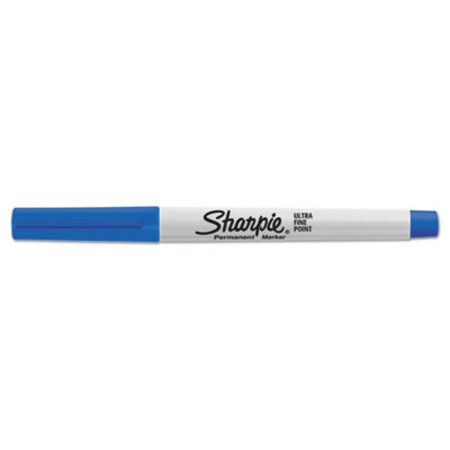 Picture of Ultra Fine Tip Permanent Marker, Extra-Fine Needle Tip, Blue, DozenSAN-37003