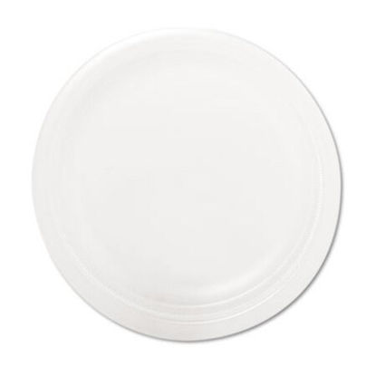 Picture of Quiet Classic Laminated Foam Dinnerware Plate, 9" dia, White, 125/PackDCC-9PWQRPK