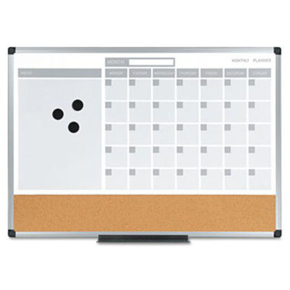 Picture of 3-in-1 Calendar Planner Dry Erase Board, 24 x 18, Aluminum FrameBVC-MB3507186
