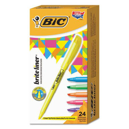 Picture of Brite Liner Highlighter Value Pack, Assorted Ink Colors, Chisel Tip, Assorted Barrel Colors, 24/SetBIC-BL241AST