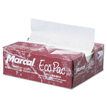 Picture of Eco-Pac Interfolded Dry Wax Paper, 6 x 10 3/4, White, 500/Pack, 12 Packs/CartonMCD-5290