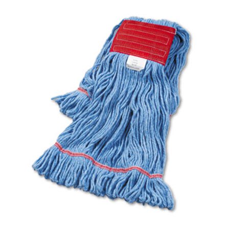 Picture of Super Loop Wet Mop Head, Cotton/Synthetic Fiber, 5" Headband, Large Size, BlueBWK-503BLEA