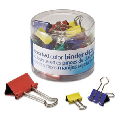 Picture of Assorted Colors Binder Clips, Assorted Sizes, 30/PackOIC-31026