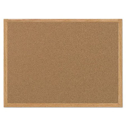 Picture of Value Cork Bulletin Board with Oak Frame, 24 x 36, NaturalBVC-MC070014231
