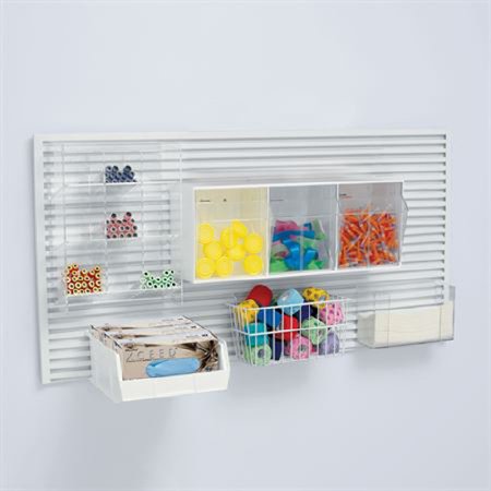 Picture of Open-Air Storage Labwall Starter Bundle White 2 X 4 Foot / 7 X 14-3/4 X 16-1/2 Inch Organizer BinML41380