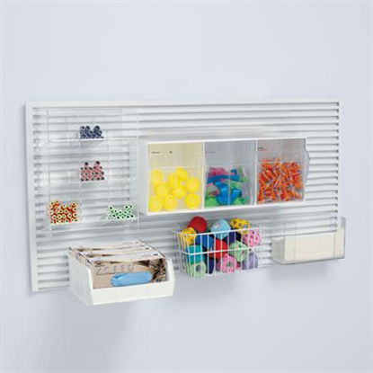 Picture of Open-Air Storage Labwall Starter Bundle White 2 X 4 Foot / 7 X 14-3/4 X 16-1/2 Inch Organizer BinML41380