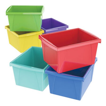 Picture of Storage Bins, 4 gal, 10" x 12.63" x 7.75", Randomly Assorted ColorsSTX-61514U06C