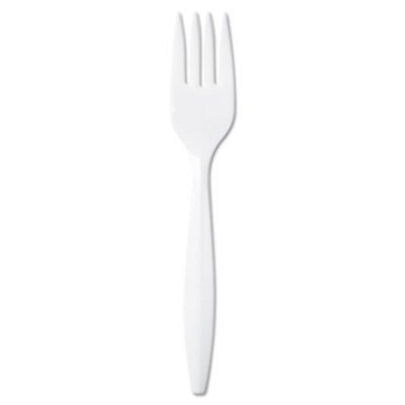 Picture of Plastic Cutlery, Mediumweight Forks, White, 1,000/CartonDXE-PFM21