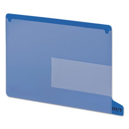 Picture of Colored Poly Out Guides with Pockets, 1/3-Cut End Tab, Out, 8.5 x 11, Blue, 25/BoxSMD-61951