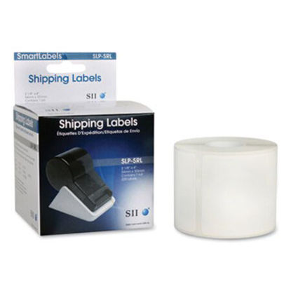 Picture of SLP-SRL Self-Adhesive Wide Shipping Labels, 2.12" x 4", White, 220 Labels/RollSKP-SLPSRL