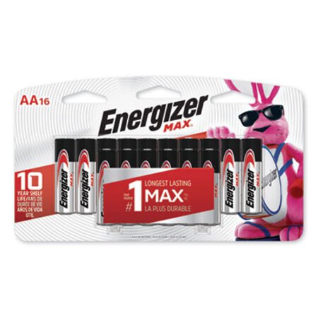 Picture of MAX Alkaline AA Batteries, 1.5V, 16/PackEVE-E91LP16