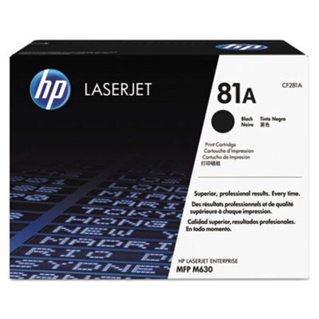 Picture of HP 81A, (CF281A) Black Original LaserJet Toner CartridgeHEW-CF281A