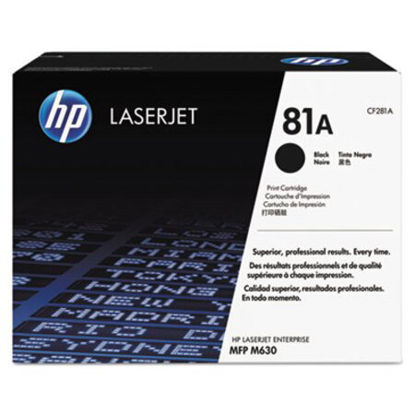Picture of HP 81A, (CF281A) Black Original LaserJet Toner CartridgeHEW-CF281A