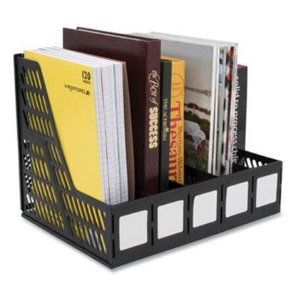Picture of Literature File, Five Slots, BlackAVT-34092