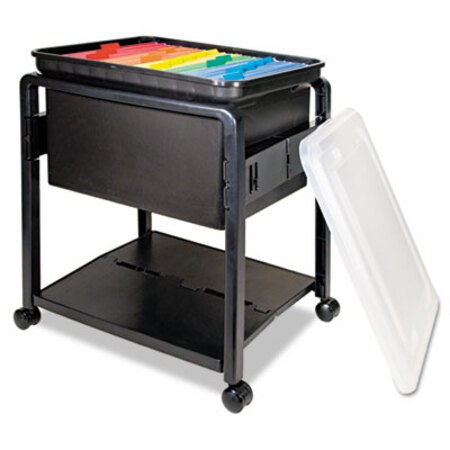 Picture of Folding Mobile File Cart, 14.5w x 18.5d x 21.75h, Clear/BlackAVT-55758