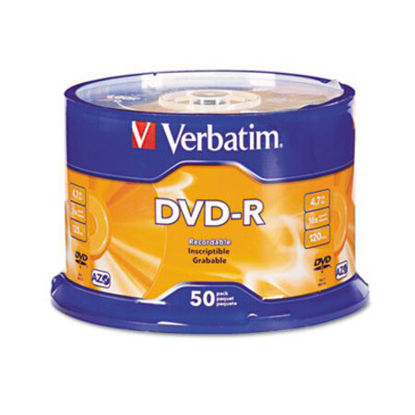 Picture of DVD-R Discs, 4.7GB, 16x, Spindle, Silver, 50/PackVER-95101