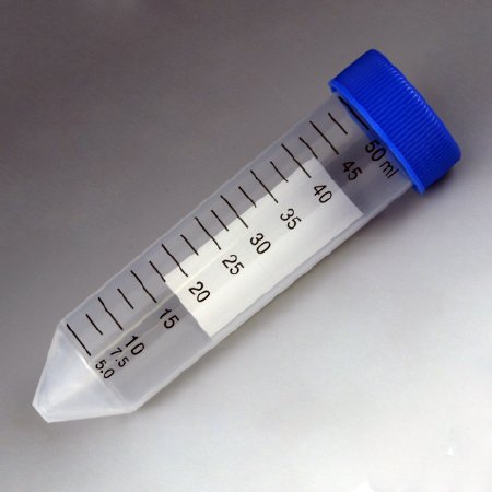 Picture of Centrifuge Tube Conical Bottom Plain 30 X 115 mm 50 mL Blue Screw Cap Polypropylene Tube6287