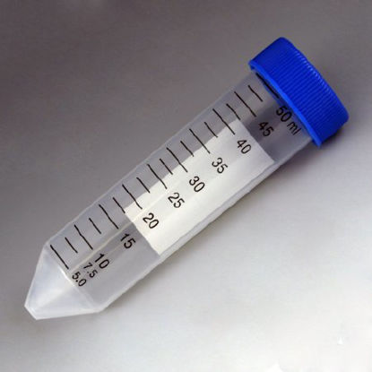 Picture of Centrifuge Tube Conical Bottom Plain 30 X 115 mm 50 mL Blue Screw Cap Polypropylene Tube6287