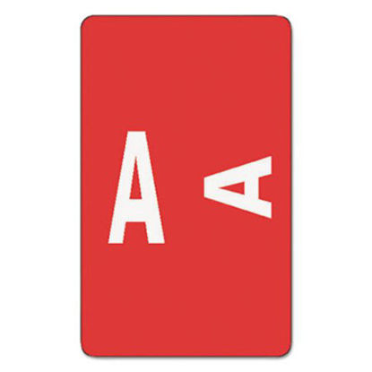 Picture of AlphaZ Color-Coded Second Letter Alphabetical Labels, A, 1 x 1.63, Red, 10/Sheet, 10 Sheets/PackSMD-67171