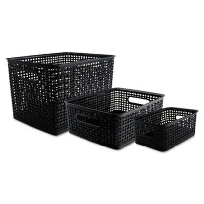 Picture of Weave Bins, 13.63 x 10.75 x 9, Black, 3/PackAVT-40329