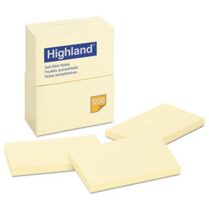 Picture of Self-Stick Notes, 3 x 5, Yellow, 100-Sheet, 12/PackMMM-6559YW